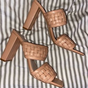 Square toe braided heels!